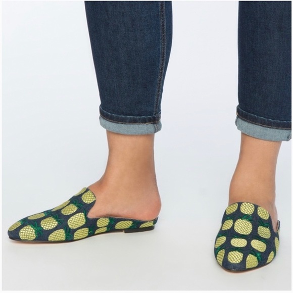 Eloquii Shoes - Eloquii Zoriya Brocade Slip On Pineapple Mule 9W